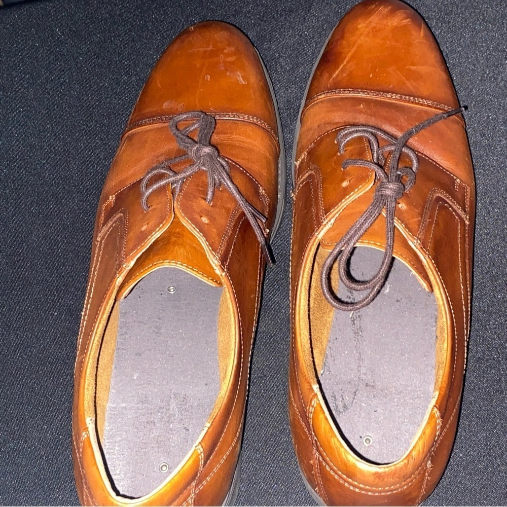 Florsheim Mens Midtown 12138-221 Brown Cap Toe Oxford Dress Shoes Size 13D EUC - Picture 10 of 14